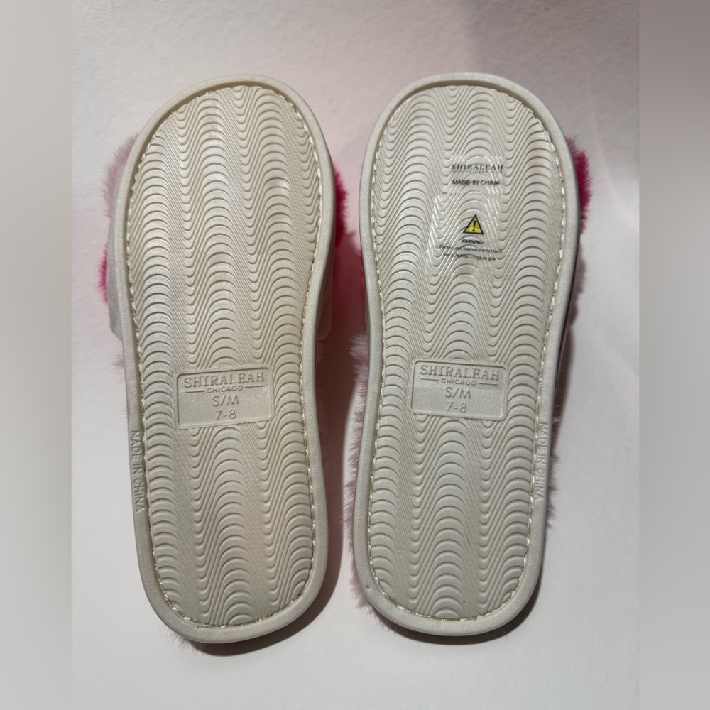 SHIRALEAH- SZ Small/medium 7-8 CARINA Slippers Hot Pink and Light Pinks - Picture 2 of 8
